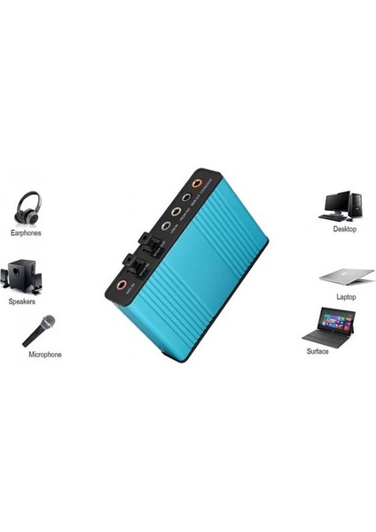 USB Type C 2.0 Harici Ses Kartı 6 Kanal 5.1 USB Optik Harici Ses Kartı fırsatları