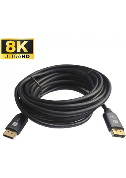 Display Port 8k UHD V1.4 Display Erkek Erkek Ses ve Görüntü Kablosu 5m modelleri