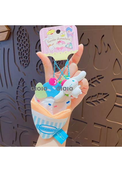 Yaratıcı Boncuklu Anahtarlık Kolye Sevimli Çift Çanta Araba Anahtarlık Hediye (Yurt Dışından)