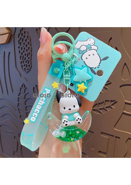 Yaratıcı Boncuklu Anahtarlık Kolye Sevimli Çift Çanta Araba Anahtarlık Hediye (Yurt Dışından)