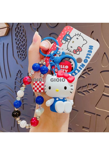 Yaratıcı Boncuklu Anahtarlık Kolye Sevimli Çift Çanta Araba Anahtarlık Hediye (Yurt Dışından)