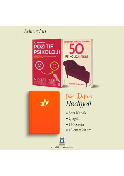 10 Adımda Pozitif Psikoloji - Gerçekten Bilmeniz Gereken 50 Psikoloji Fikri