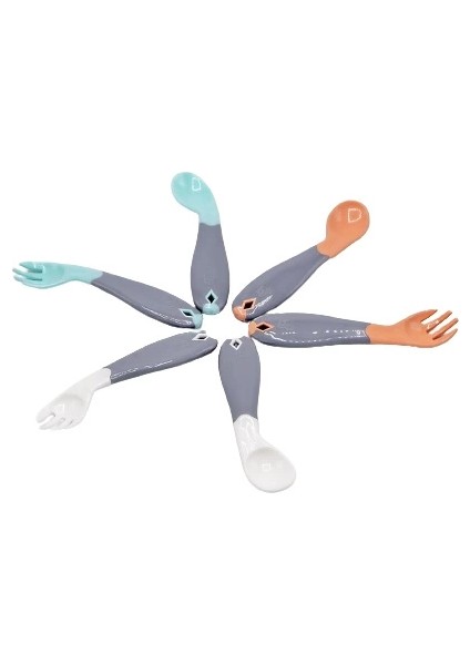 Bfs Açılı Mama Kaşık Çatal Takımı 703 Yeşil modelleri
