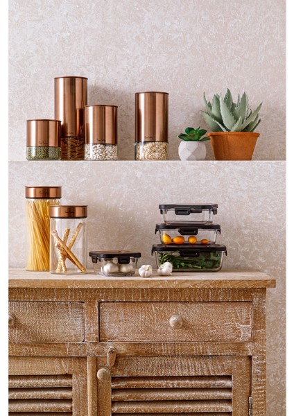 Gusto Copper Cam 3'lü Kavanoz Seti fiyatları