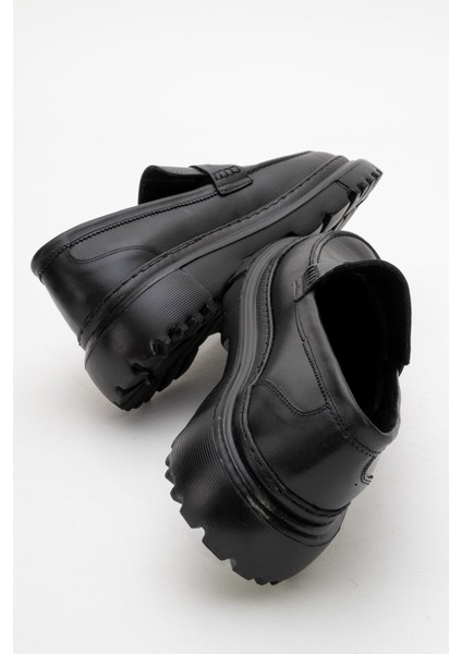 Hakiki Deri, Kalın Tabanlı, Dikişli, 4 Mevsim Erkek Deri Ayakkabı indirimleri