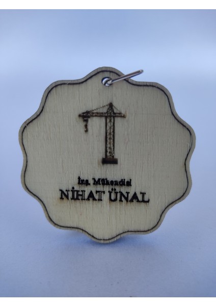 Kişiye Özel Yazılı Ahşap Anahtarlık – Inş. Muhendisi Detaylı Lazer Kesim – Kavak Kontraplak fiyatları