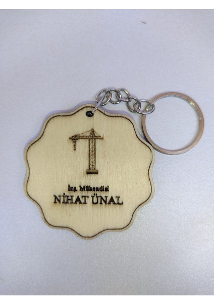 Kişiye Özel Yazılı Ahşap Anahtarlık – Inş. Muhendisi Detaylı Lazer Kesim – Kavak Kontraplak modelleri