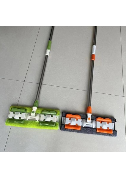 Mikrofiber Mandallı Mop | 115 cm Ayarlanabilir Saplı + 1 Yedek Bez