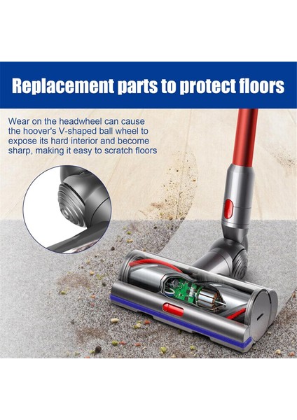 Dyson V10 V11 V15 Için, 100W Yüksek Tork Için Yüksek Tork ve Bilyalı Tekerleklerle Temizleme Kafa Konnektörü (Yurt Dışından) fırsatları