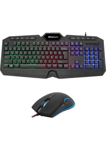 Quantum Gaming QG-Q6548QU Renkli Arkadan AYDINLATMALI+8000DPI Mouse