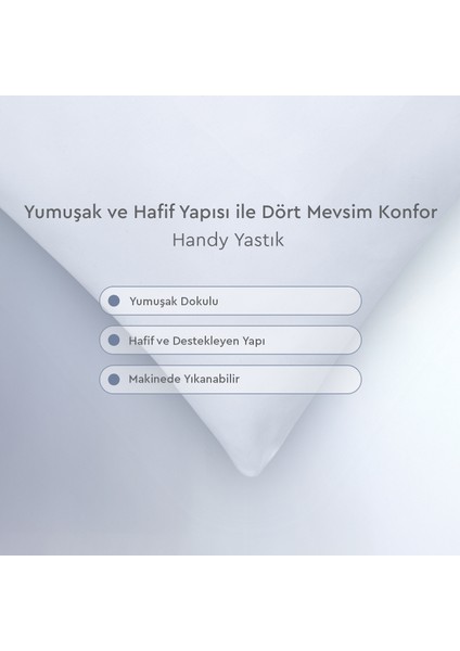 Bedding Yatas Bedding Handy 2'li Roll Pack Yastık Seti 50 x 70 cm
