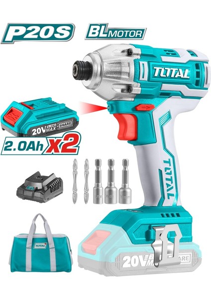 Li-Ion Akülü Vidalama Kömürsüz 20 V 2 Ah Akü 170 NM Somun Sıkma Adaptörü TIRLI2002 fiyatları