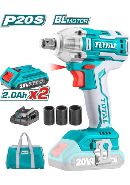 Li-Ion Akülü Somun Sıkma 20V 300 Nm Square Drive: 1/2 Fırçasız Motor TIWLI2001 fiyatları