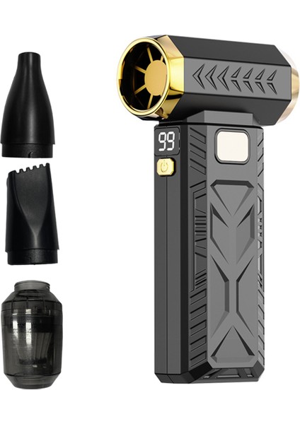 Turbo Fan Violent Fan 130000 Rpm Güçlü Vakumlu Hava Üfleyici Siyah (Yurt Dışından)