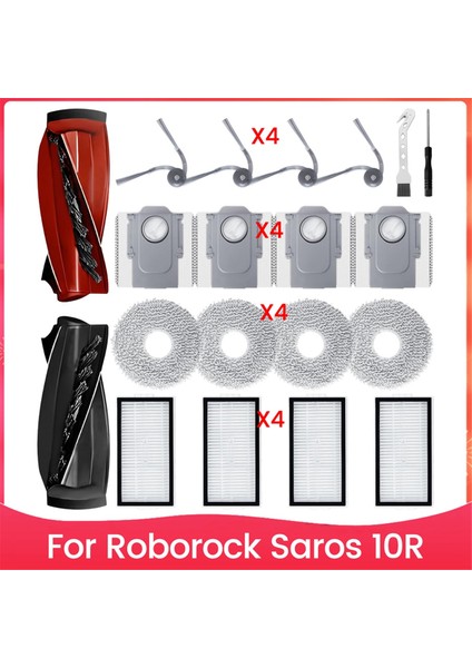 Roborock S10R Robot Süpürge Yedek Yan Fırça ve Hepa Filtreleri (Yurt Dışından)