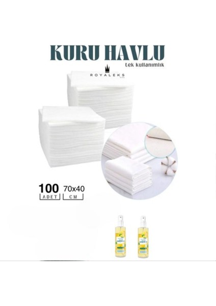 100 Adet Tek Kullanımlık Havlu Hasta Bakım Bebek Bakım Manikür Pedikür Havlusu