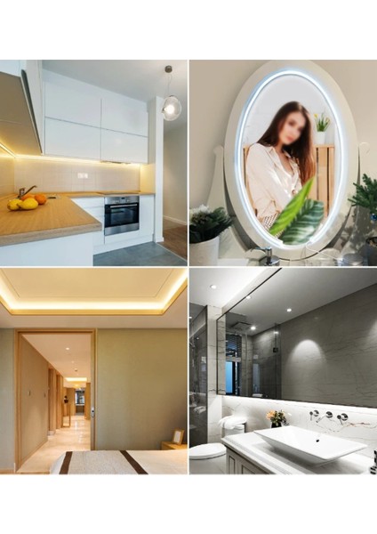 5 Metre Sarı Işık Esnek Neon LED Şerit Butonlu Dekoratif Aydınlatma Seti SB-6535