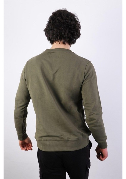 Haki Erkek Baskılı Sweatshirt modelleri