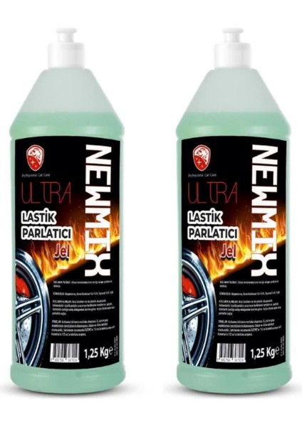 2'li Set Jel Lastik Parlatıcı (1.25KGX2)+UYGULAMA Süngeri