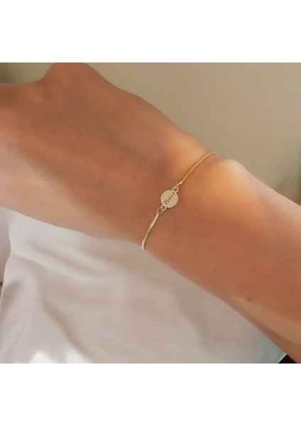 14 Ayar Altın Plakalı Buse Ismine Özel Zincirli Yuvarlak Motifli Hediye BILEKLIK-417ISIM fiyatları