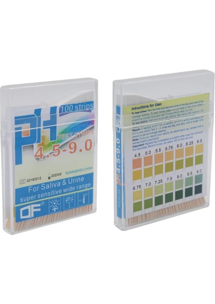 Özel Aralık Ph Kağıdı 4.5-9.0ph 100 Adet Ph Test Kağıdı Şerit Ph Ölçüm Aralığı (Ph 4.5 - 9.0 Arası) Turnusol Kağıdı Asit Alkali Göstergesi