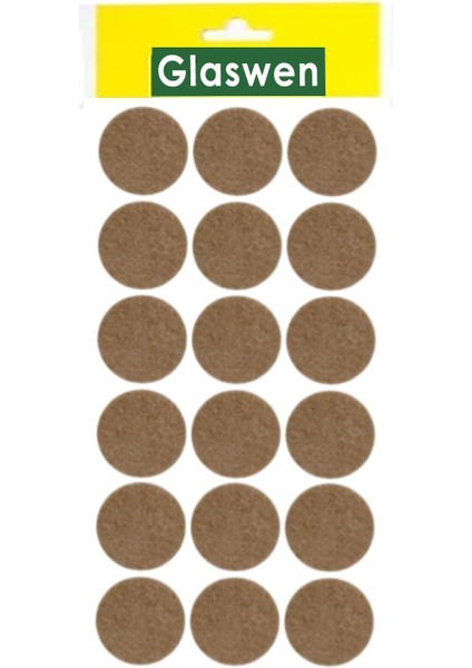 Yapışkanlı Yuvarlak Keçe Masa Sandalye Parke Zemin Ayak Koruyucu Kaydırmaz Keçesi 35 mm (18'li Paket) modelleri