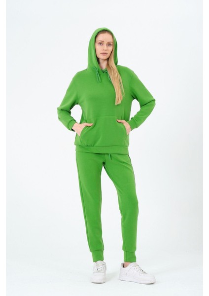 Kadın Yumuşak Kumaş Kapşonlu Eşofman Takımı indirimleri