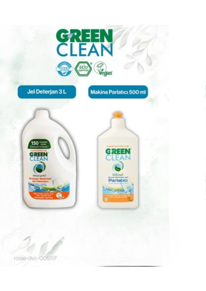Bulaşık Mak. Parlatıcı 500 ml ve Bulaşık Mak. Jel Deterjan 3 L ve Rosie
