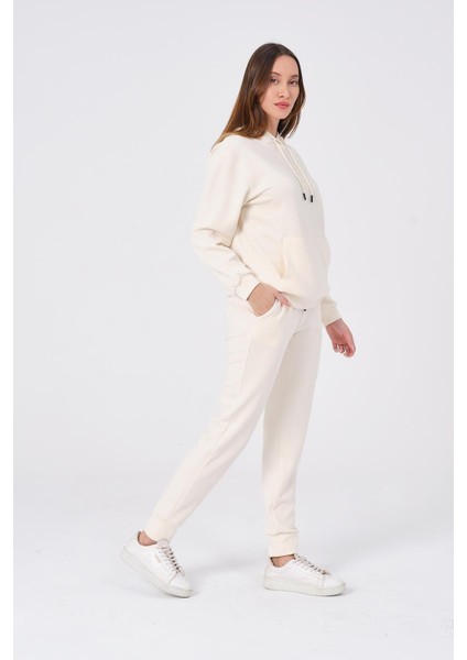 Kadın Yumuşak Kumaş Eşofman Takımı Eşofman Altı ve Sweatshirt