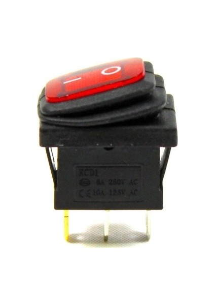 Geniş Işıklı Anahtar Körüklü Kırmızı - 3 Adet