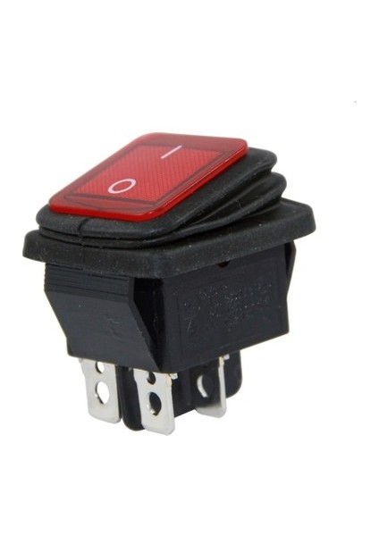 Geniş Işıklı Anahtar Körüklü Kırmızı - 3 Adet fiyatları