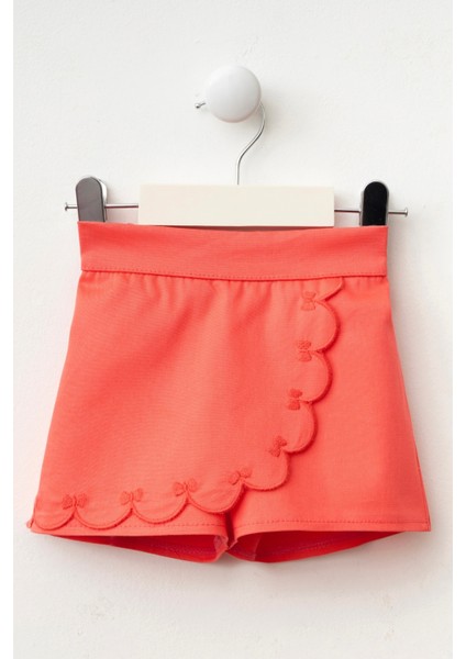 Kız Çocuk Nakış Detaylı Şort Etek