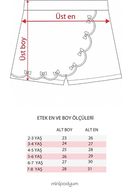 Kız Çocuk Nakış Detaylı Şort Etek indirimleri