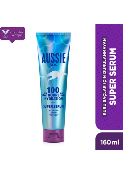 Sos Super Serum Kuru Saçlar Için. Durulanmayan Serum 160 ML. 100 Saat Nemli Saçlar