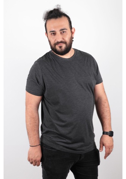 Büyük Beden Basic T-Shirt %100 Pamuk Tişört