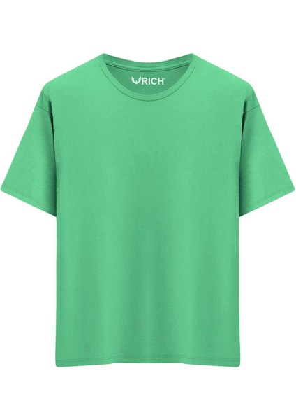 Erkek %100 Pamuk Oversize Tişört Basic Bisiklet Yaka Kısa Kollu T-Shirt