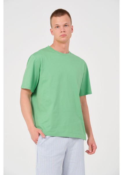 Erkek %100 Pamuk Oversize Tişört Basic Bisiklet Yaka Kısa Kollu T-Shirt fiyatları