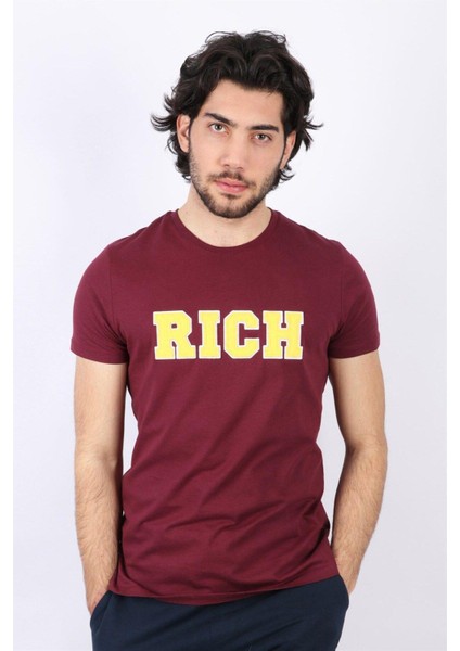 Erkek Nakış Baskılı T-Shirt