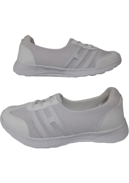 Ortapedik Beyaz Anorak Rahat Spor Babet