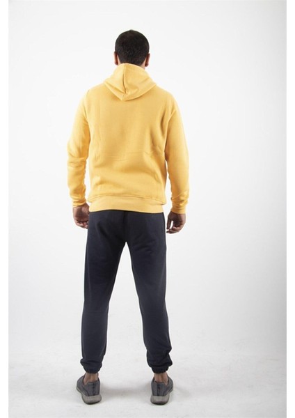 Süzene Nakış Ayı Baskılı Kapüşonlu Hardal Sweatshirt Polarlı fırsatları