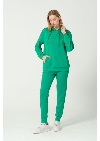 Kadın Yumuşak Kumaş Eşofman Takımı Eşofman Altı ve Sweatshirt