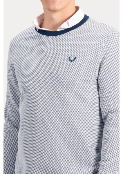 Erkek Bisiklet Yaka Lacivert Kazak Sweatshirt indirimleri