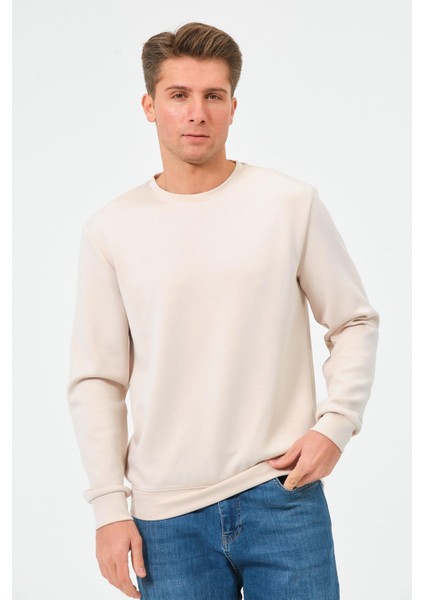 Erkek Oversize Bisiklet Yaka Sucuba Sweatshirt