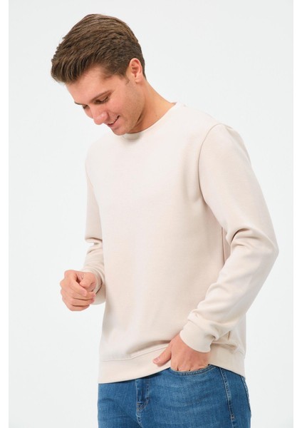 Erkek Oversize Bisiklet Yaka Sucuba Sweatshirt modelleri