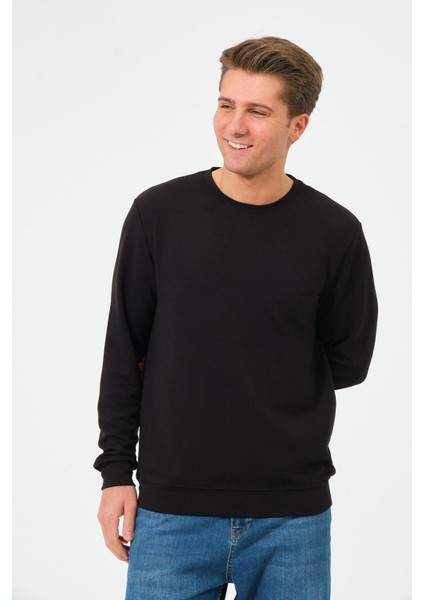 Erkek Oversize Bisiklet Yaka Sucuba Sweatshirt