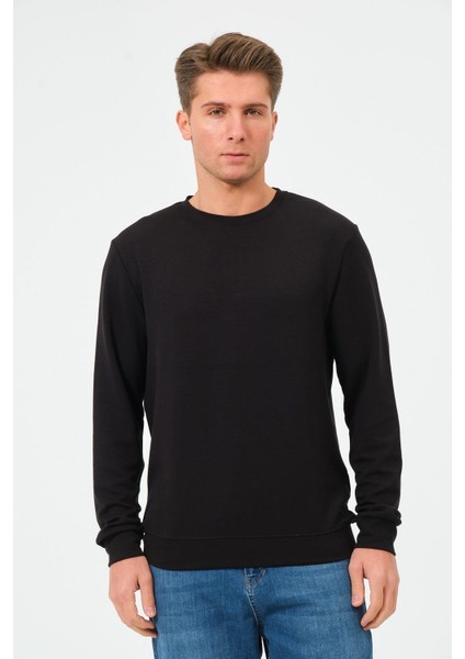 Erkek Oversize Bisiklet Yaka Sucuba Sweatshirt fırsatları