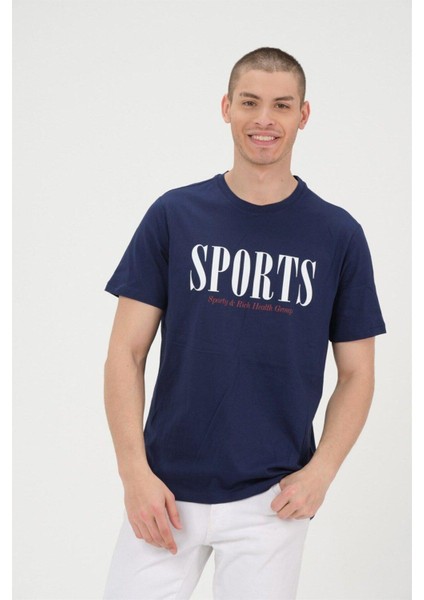 Erkek Lacivet Basic T-Shirt Baskılı Slim Fit %100 Pamuk Tişört fiyatları