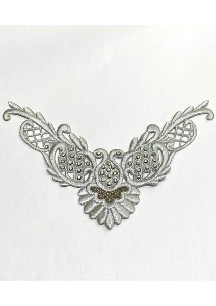 Gümüş Sim Yaka Aplike / 1 Adet