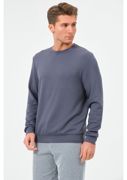 Erkek Oversize Bisiklet Yaka Sucuba Sweatshirt modelleri