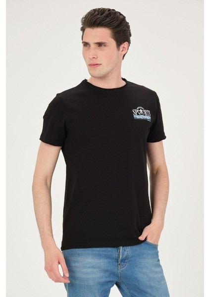 Erkek Yıkamalı Basic T-Shirt Tişört %100 Pamuk Tişört